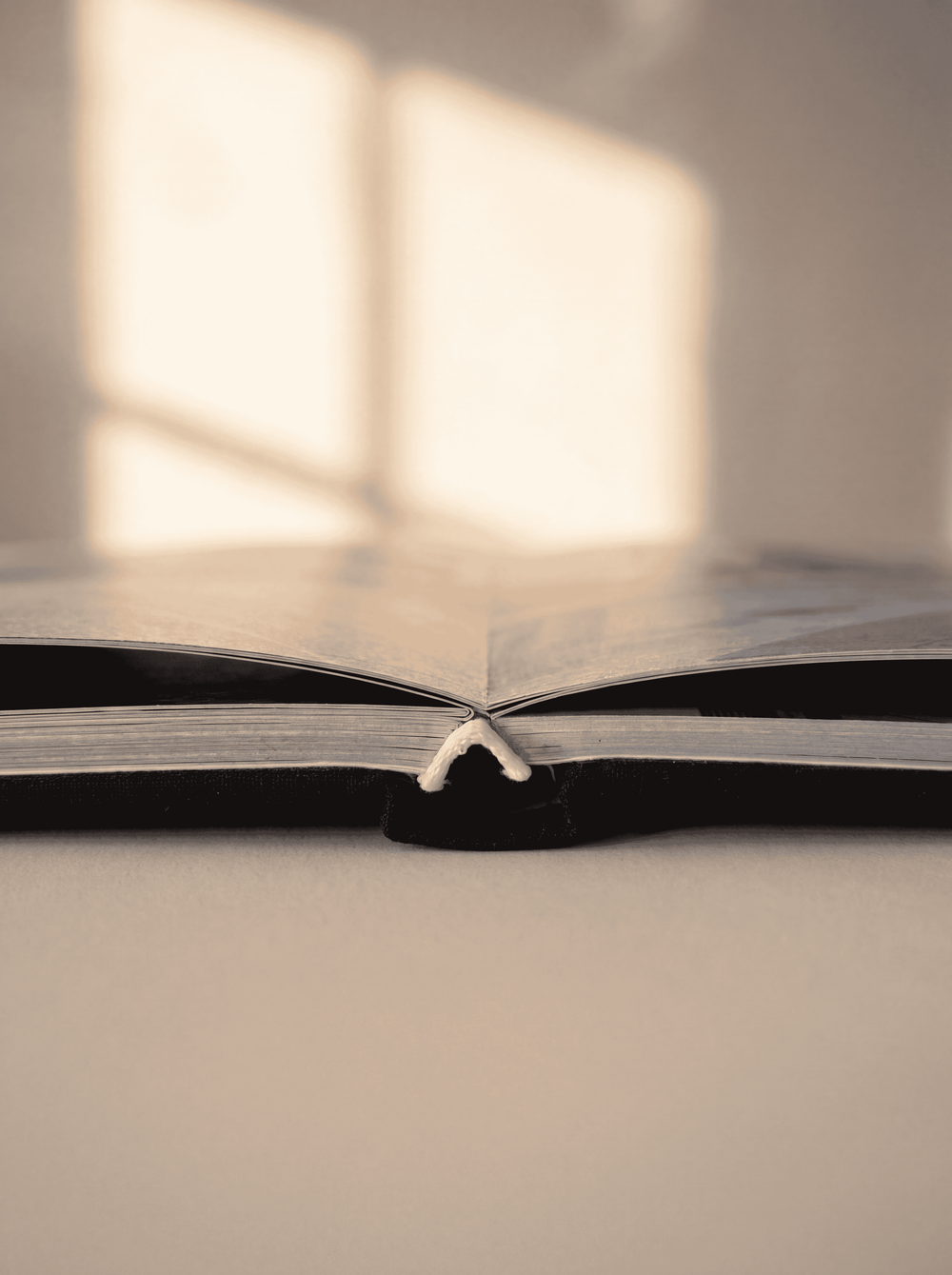 Smyth-sewn hardcover binding detail — a signature of archival-grade photo book construction